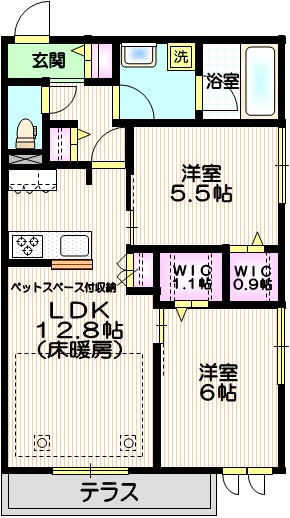 クレスコート岸町の間取り