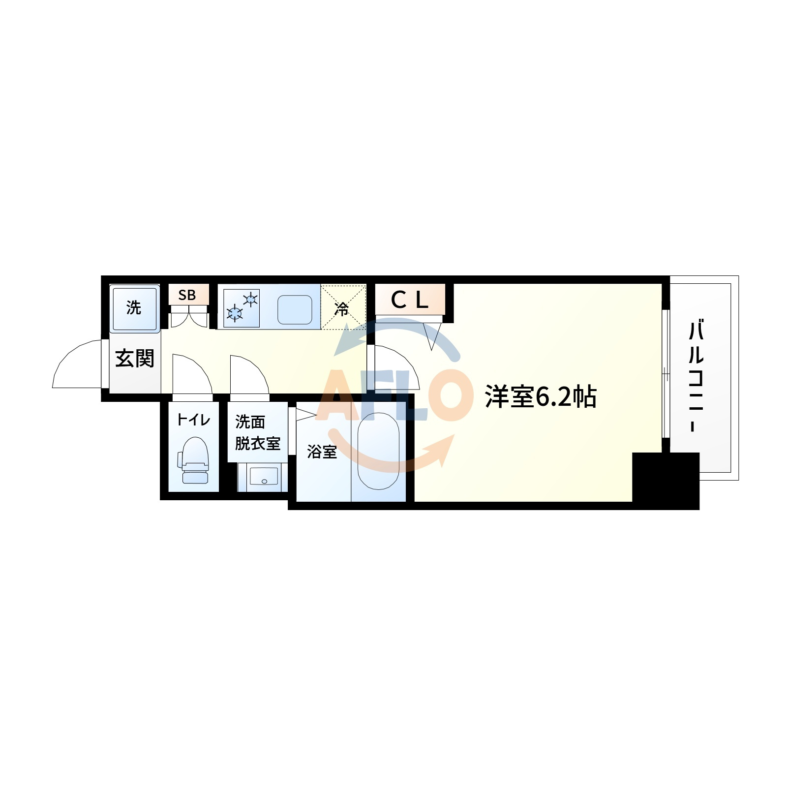 Alivis福島海老江（旧：フォーリアライズ福島ルノン）の間取り|フォーリアライズ福島ルノン　間取り