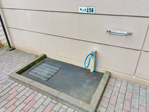 ペットの足洗い場がありますので、お部屋に戻る前にご利用ください
