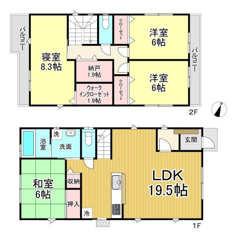 【今からご案内可能】名古屋市緑区大高町大平戸 D棟の間取り|４LDK、土地面積:131.33㎡、建物面積:110.98㎡