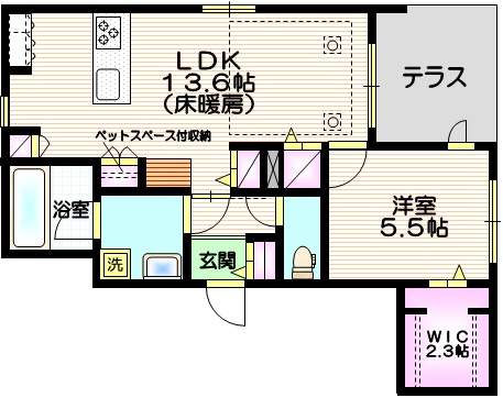 クレスコート岸町の間取り