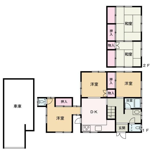 和歌山市直川　中古戸建の間取り