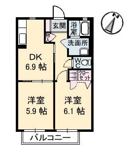 【間取り】 | プログレス　A棟