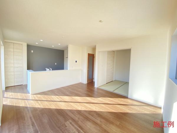 蒲郡市三谷町七舗58期　全4棟・3号棟の居間・リビング|施工例