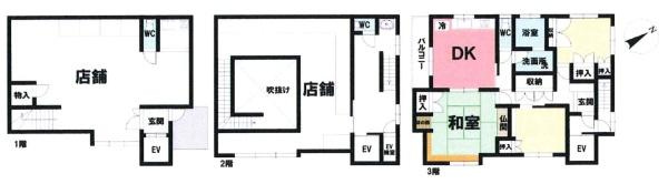 岡崎市鴨田町北魂場・中古戸建の間取り|間取り図です