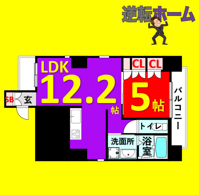 Teramachi　Box　24　名古屋市賃貸　仲介手数料無料の間取り