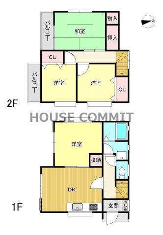 十倉　中古戸建の間取り