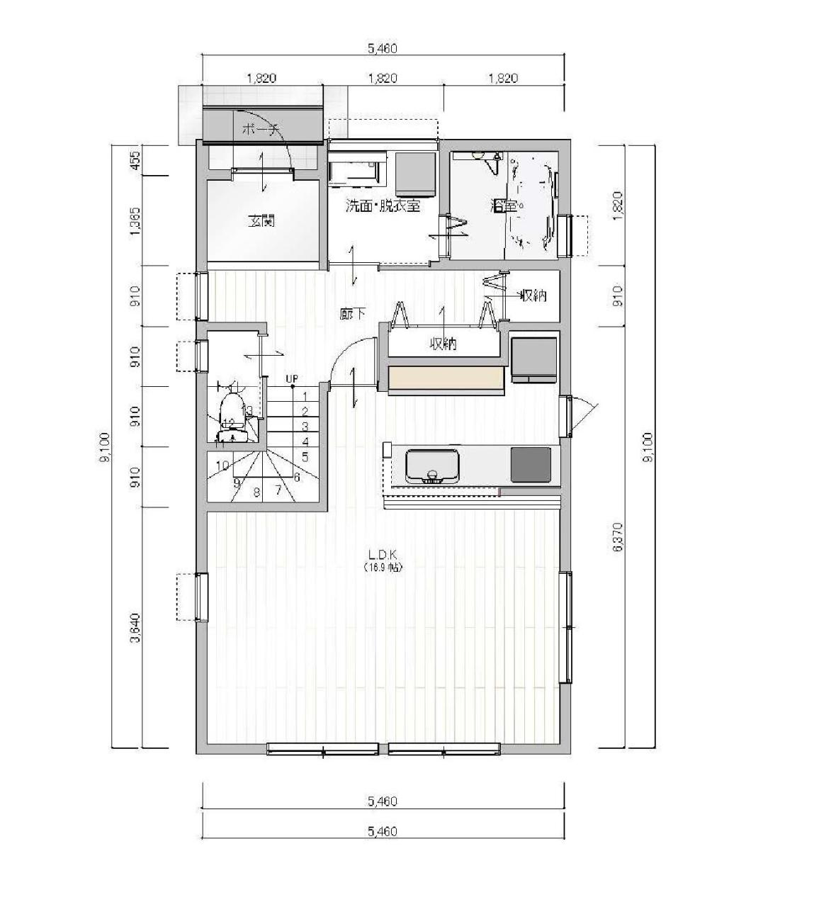 薊野東町　B号地　建築条件付　売土地の参考プラン|建物プラン例あり