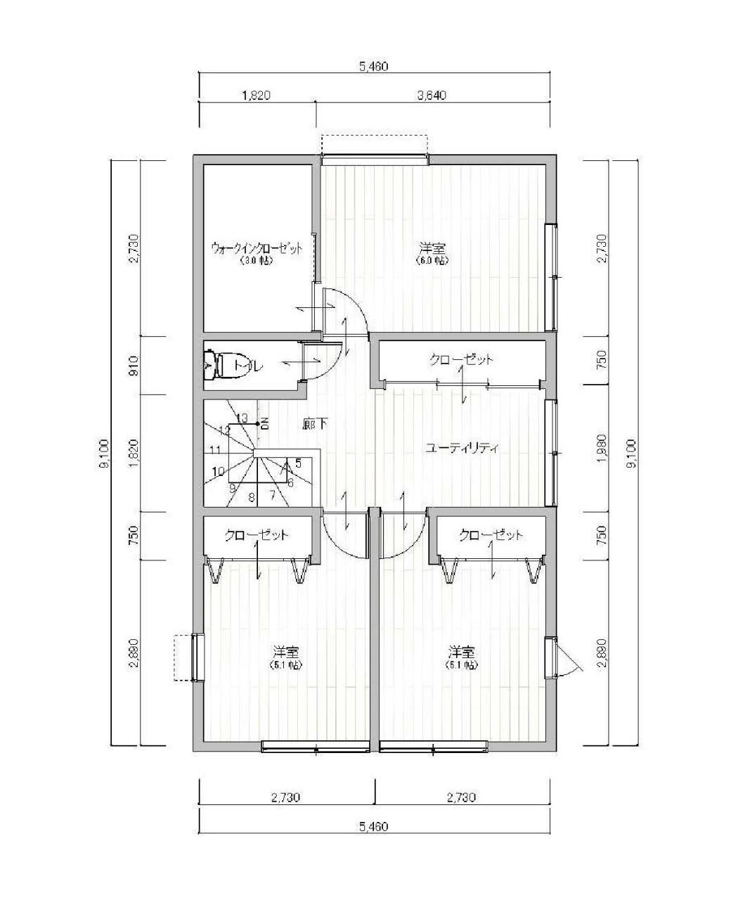 薊野東町　B号地　建築条件付　売土地の参考プラン|建物プラン例あり
