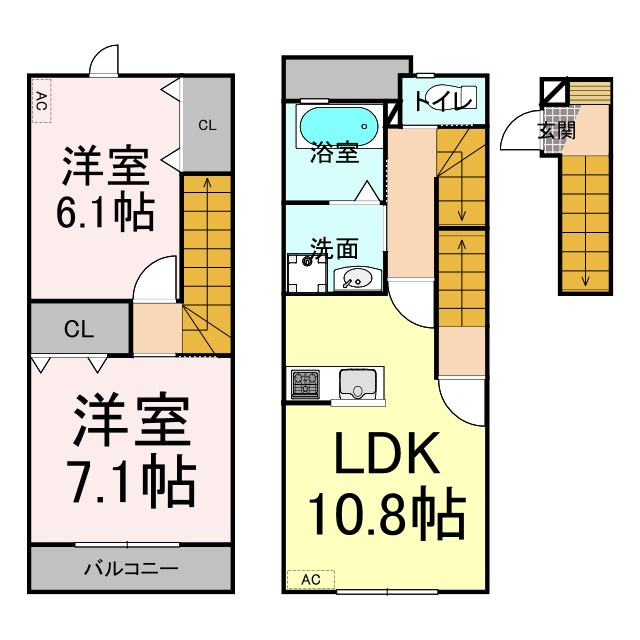 エルキュールA棟の間取り