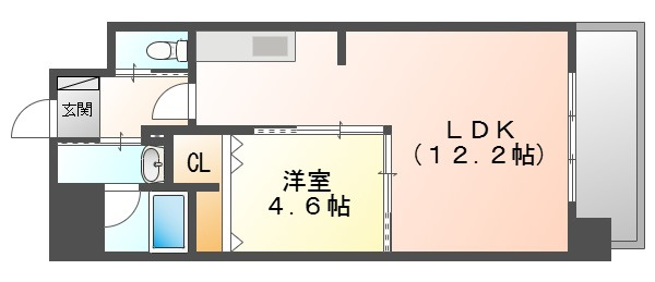 ＪＲＢハイツ岡山の間取り