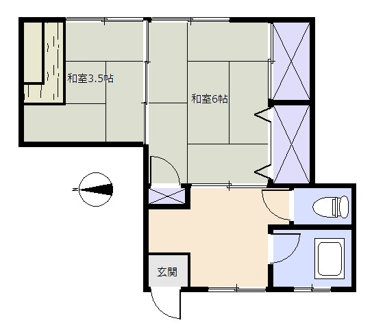 S1091R　第1久保喜コーポの間取り