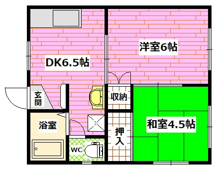 森元コーポB棟の間取り