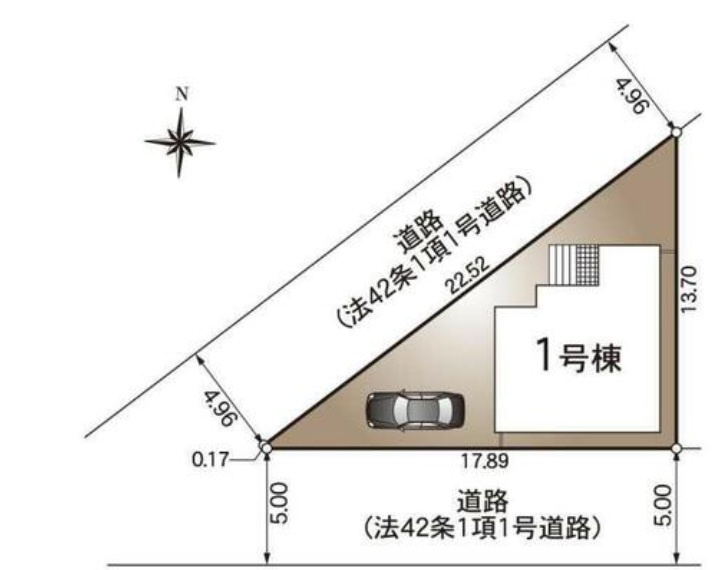 グレイドルガーデン　高知市薊野西町第1　1号棟の区画図