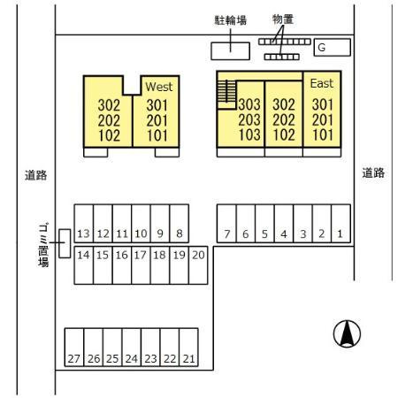 レジデンシィズ東城 WESTの区画図