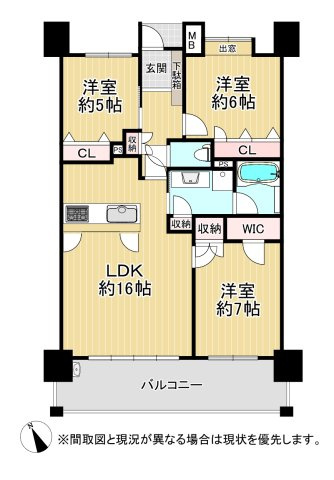【間取り】 | サンライフ下曽根駅サウスコート（No.B-22）