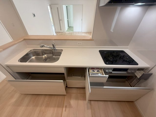 ♥♥南城市大里稲嶺第-１号棟のキッチン|使いやすいキッチンです