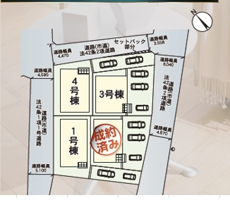 ♥♥南城市大里稲嶺第-１号棟の区画図