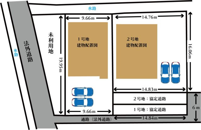 淀樋爪町　２号地の区画図