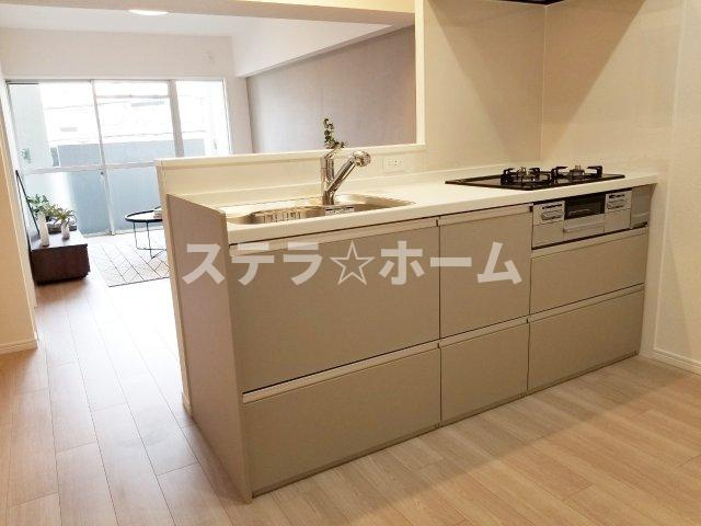 野江センチュリーマンションのキッチン|コンパクトなキッチンで掃除もラクラク