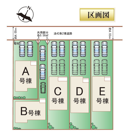 ハートフルタウン／東区月出７丁目／D号棟の区画図