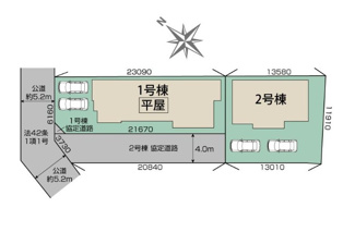 【区画図】 | ブルーミングガーデン野洲市永原　2号棟　新築戸建