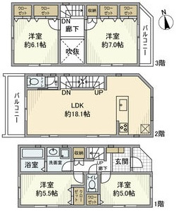 若宮町１丁目戸建の間取り