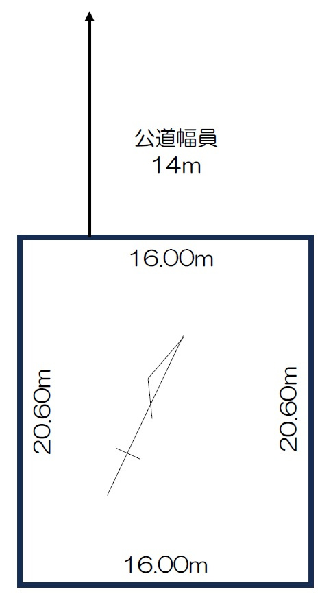 【建築条件なし】厚岸町光栄売り土地の土地図