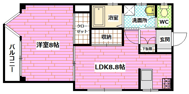 ツボタビルⅡの間取り