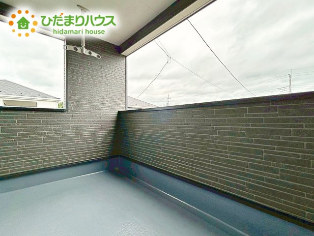 【バルコニー】 | 笠間市平町第4　新築戸建　1号棟 | 広いインナーバルコニーは、ランドリースペースだけでなく、椅子を置いて風にあたりながら読書なんていかがでしょうか(^^♪