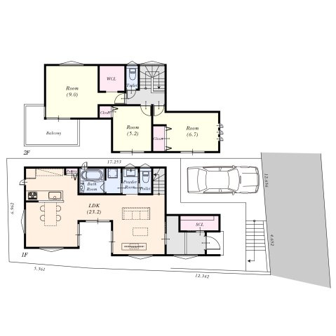 ヴィレッタの杜 本山北町5丁目Dの参考プラン