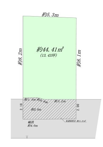 ヴィレッタの杜 小松南町１丁目Ｂの区画図