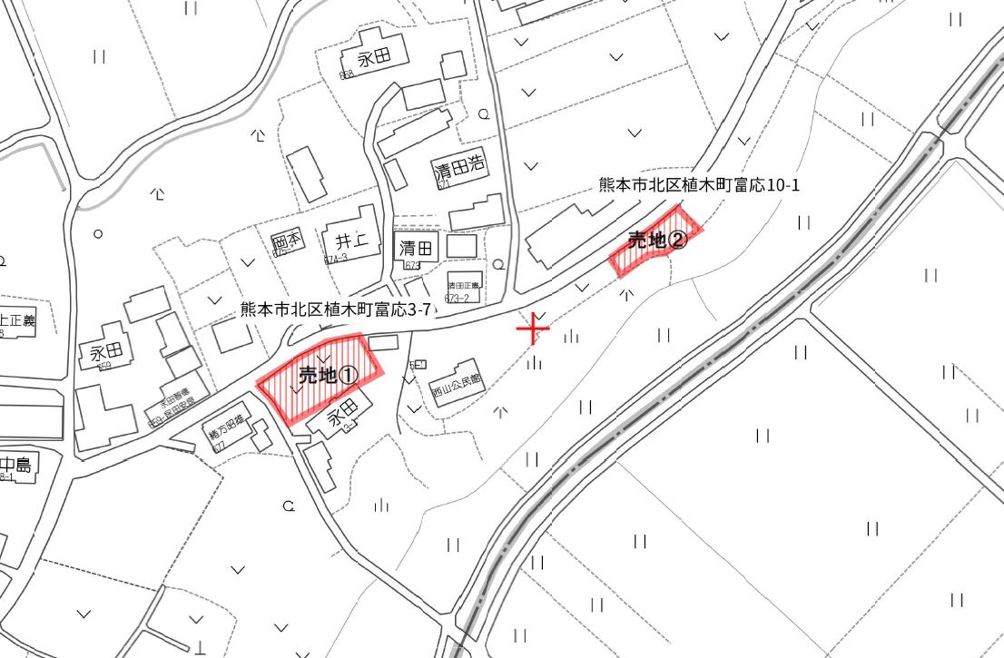 熊本市北区植木町富応　売地②