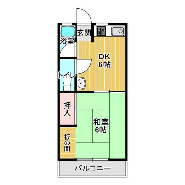 にしむらアパート鶴田の間取り