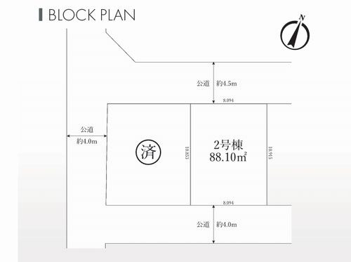 【区画図】 | 【仲介手数料０円】藤沢市辻堂元町5丁目　新築一戸建て　2号棟　全2棟 | 藤沢市辻堂元町5丁目　新築一戸建て　2号棟　全2棟