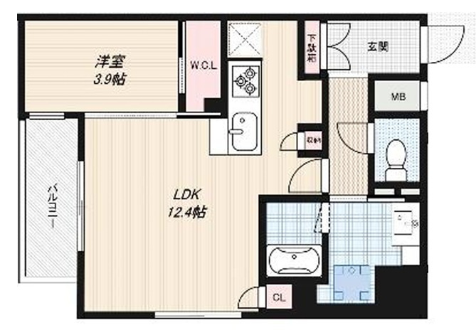 Dimora靭公園の間取り