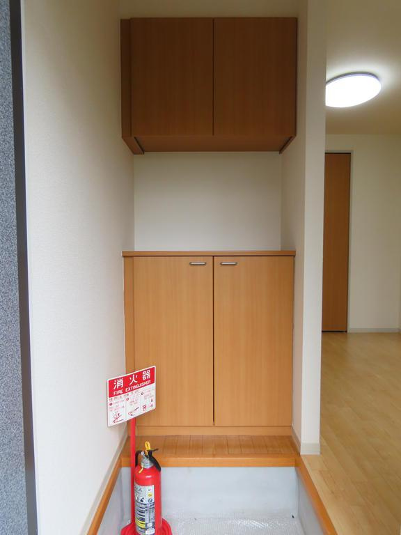 メゾンヤスアキーナＤ号棟の玄関|写真は101号室です