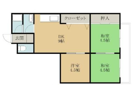 岸和田市堺町の一棟マンションの間取り