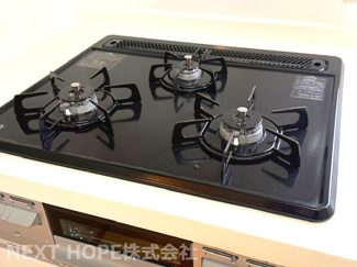 【キッチン】 | メゾンローズ塚口 | ガス3コクチコンロでお料理もスピーディーに仕上がりますね(^^)