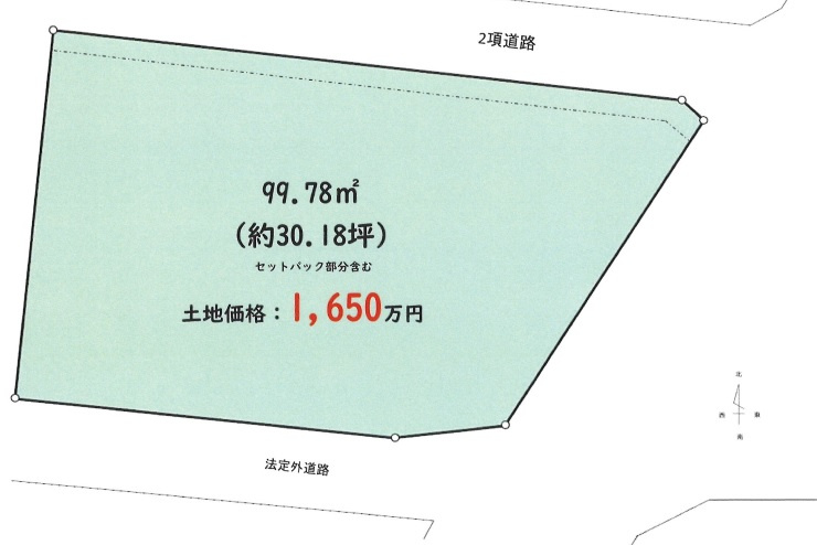 あきる野市雨間　売地の土地図