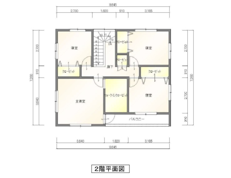 【No.7391】賀露町西/4LDK/LDK31帖♪/太陽光発電システムの間取り|2階