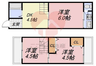 【間取り】 | 東大阪市御厨東2丁目貸家