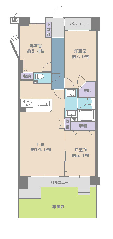 タウンズ八王子オークヒルの間取り
