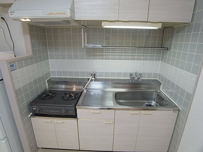 【キッチン】 | パルメゾン北町 | ２口ガスコンロが付いた広いキッチンスペース