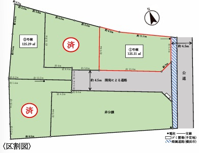 泉区中田南1丁目 新築戸建 5888.25万円の区画図