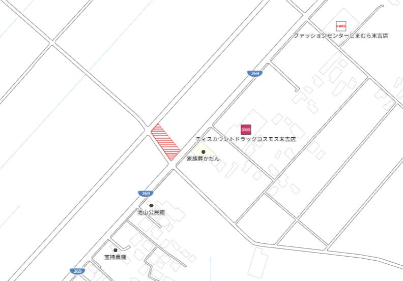曽於市末吉町諏訪方の売地の土地図