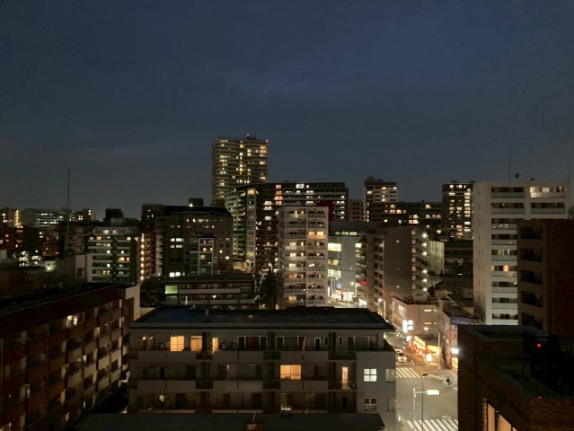 ボヌール府中の展望|ビルやマンションの明かりでキレイな夜景を見ることができますね