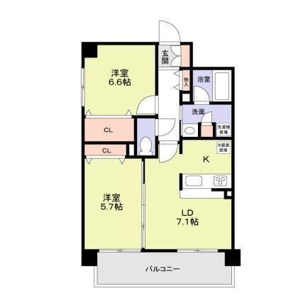 グランディールＮＡＭＢＡの間取り