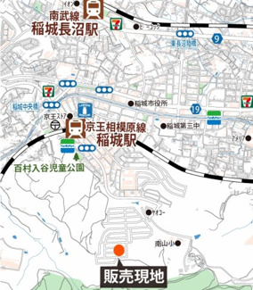 【地図】 | 【仲介手数料無料！！】稲城市東長沼　新築戸建て（全3棟）2号棟　6280万円