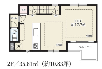 【仲介手数料無料】所沢市緑町１１期全３棟２号棟　所沢市の新築なら西武ハウジングの間取り